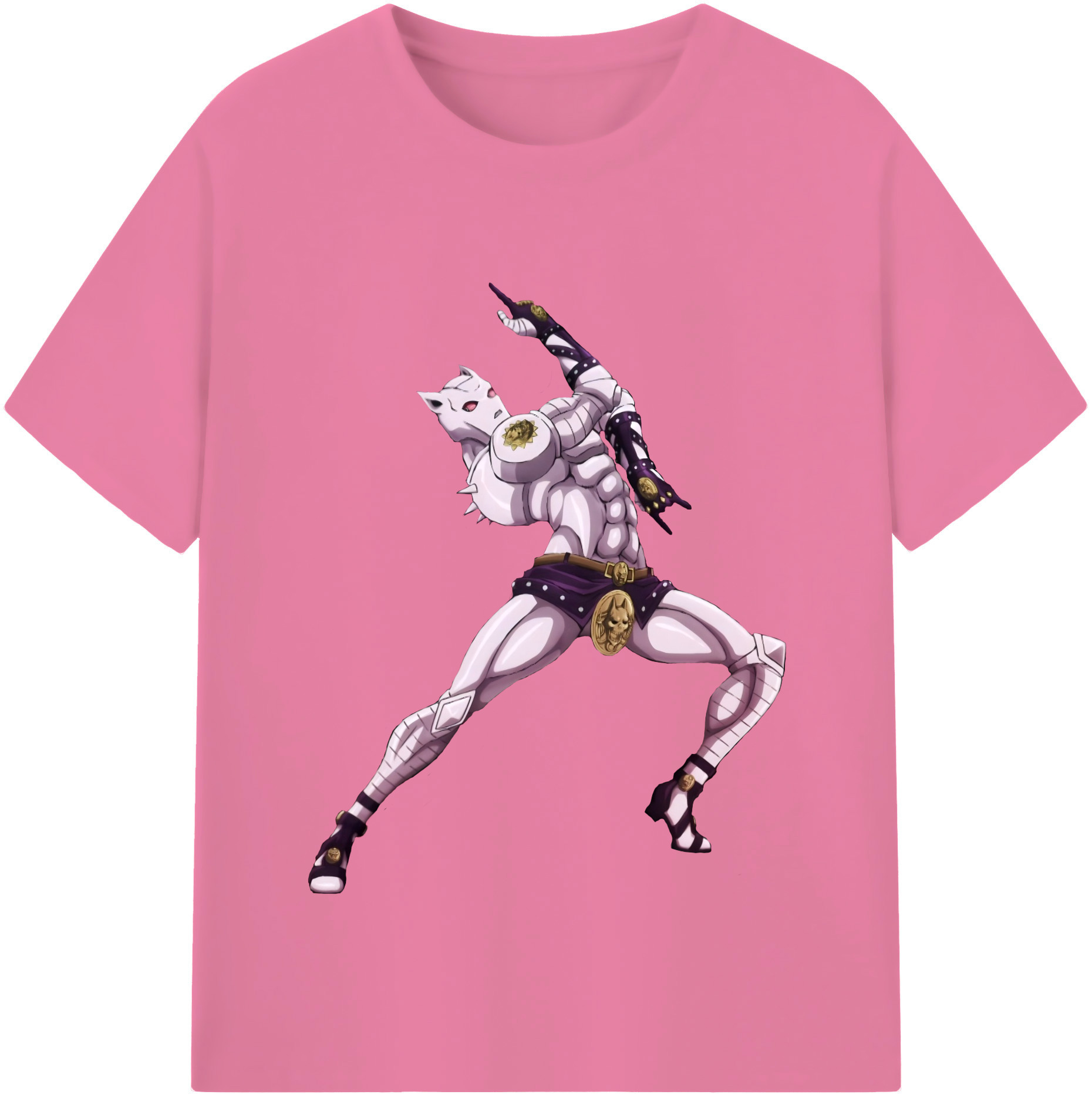 （画像用） ジョジョの奇妙な冒険 きら よしかげ JoJo's Bizarre Adventure Kira Yoshikage 綿100％半袖Tシャツ（フロントプリント）